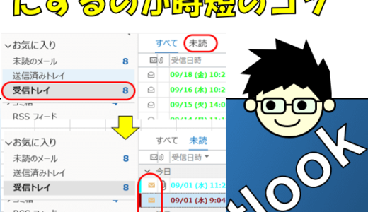 Outlookの起動時に必要な未読メールだけを表示。フォルダの作成方法も紹介