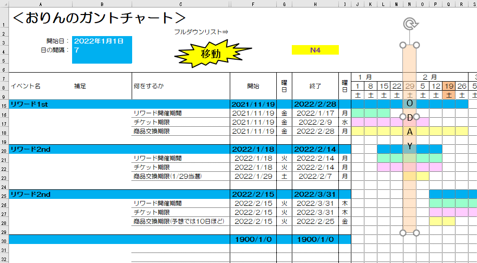 N4へ移動