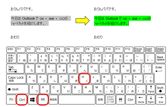 outハイライト