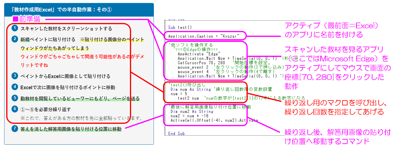 半自動マクロその①解説1