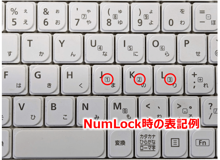 NumLock表記例