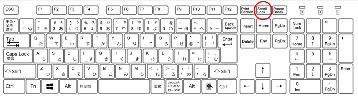 テンキーScrキー